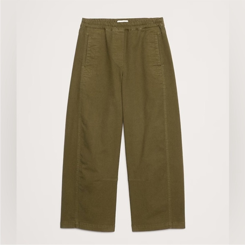 NWT! Banana Republic Olive Green Mid-Rise Relaxed Painter Pull-On Pant Multiple🩷 - Picture 4 of 6